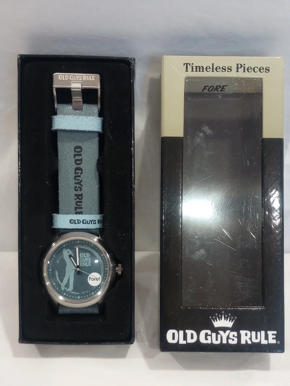 Men’s Old Guys Rule Light Blue Golf Watch  (Fore)- Timeless Pieces